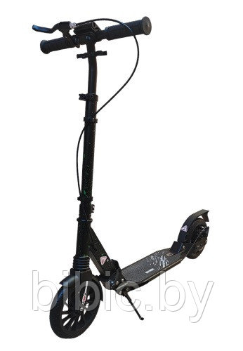 Самокат двухколесный Urban Scooter 116F с ручным дисковым тормозом, широким протектором и 2 амортизаторами