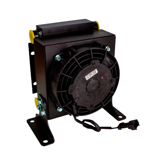 Маслоохладитель CSL05, 12 В, термореле 50 С, отвод воздуха от радиатора (тип А)