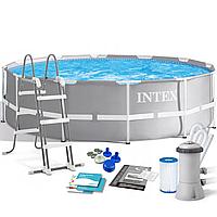 Каркасный бассейн INTEX 366х99 с фильтр-насосом и лестницей, 9400л, арт. 26716