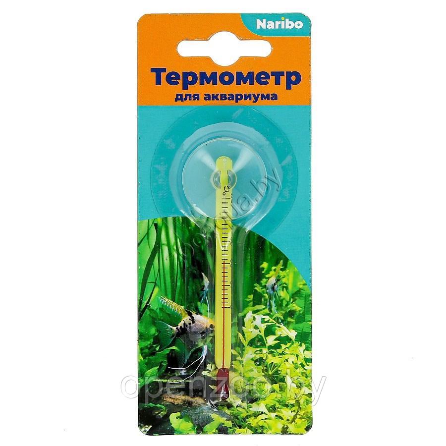 NR-662845 Naribo Термометр  стеклянный тонкий на присоске 8см