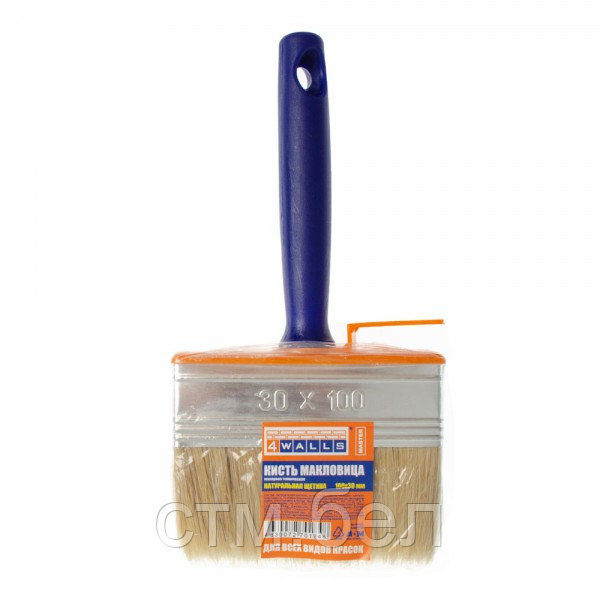 Кисть макловица 4Walls Master 100х30 мм натуральная щетина, пластмассовая ручка (240/6)