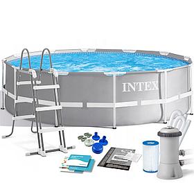 Каркасный бассейн INTEX 366х99 с фильтр-насосом и лестницей, 9400л, арт. 26716