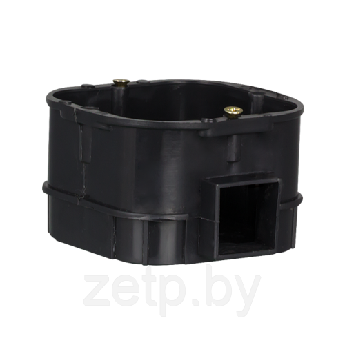 Коробка установочная КМТ-010-003 для твердых стен, усиленная, 60х60х43 полипропилен, черная, винты, IP20 EKF P