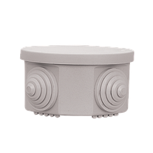 Коробка распаячная с крышкой КМР-040-038 наружная, 65х40, АБС, серая, 4 входа, IP54 EKF PROxima