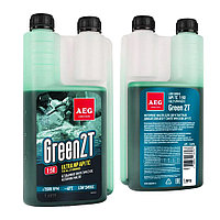 Масло бездымное синтетическое для 2-х тактных двигателей AEG Green HP 2T API TC дозатор зеленое (1л)
