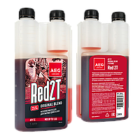 Масло для 2-х тактных двигателей AEG Universal 2T Motor Oil API TC мин. Дозатор (1л)