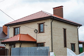 Металлочерепица Kamea Grand Line 0,5 Velur Х RAL 8004 терракота, фото 3