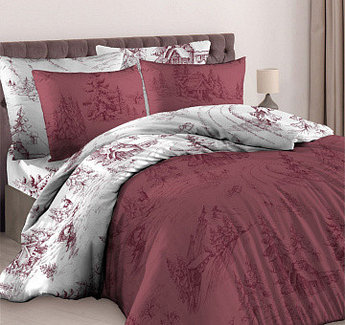 Полуторный комплект постельного белья с пододеяльником ш.143 " Альпийская сказка"