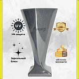 Ваза из полимергранита ритуальная на кладбище №23 Светлый гранит 34см. См. описание ниже!!!, фото 3