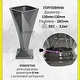 Ваза из полимергранита ритуальная на кладбище №23 Светлый гранит 34см. См. описание ниже!!!, фото 2