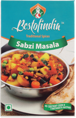 Смесь специй для овощей Сабжи масала Sabzi Masala BestofIndia, 100 гр