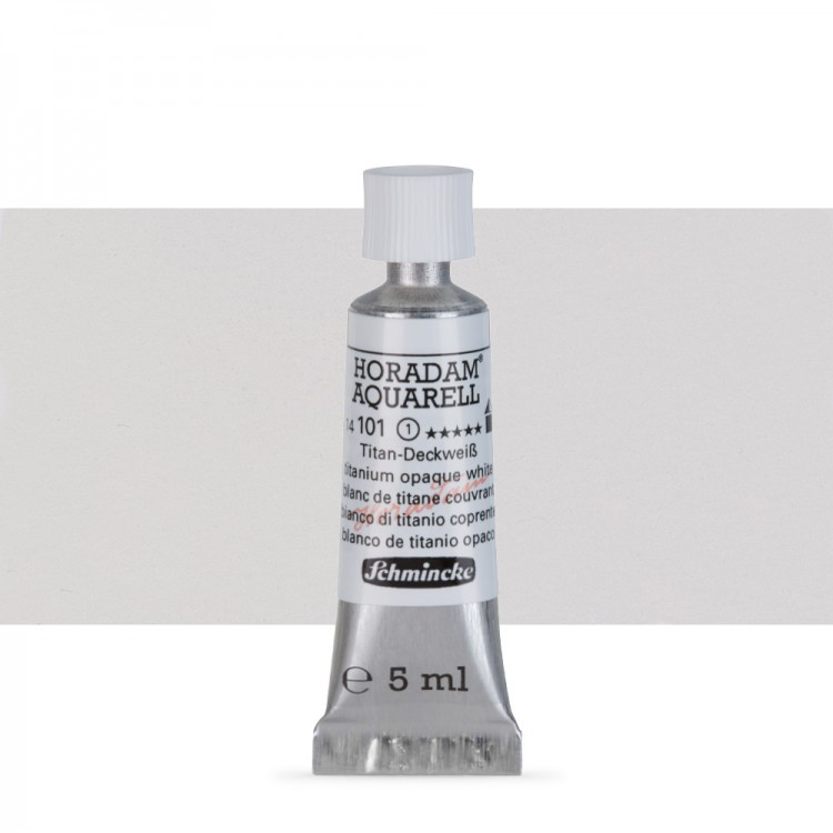 Акварель Schmincke Horadam, туба 5 мл, белый титановый, titanium opaque white, №101