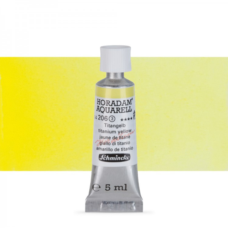 Акварель Schmincke Horadam, туба 5 мл, желтый титановый, titanium yellow, №206