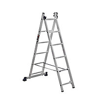 Лестница двухсекционная алюминиевая SKIPER VL2-6 (2x6шт, 171/256см, 150кг, ширина 42см)