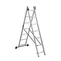 Лестница двухсекционная алюминиевая SKIPER VL2-7 (2x7шт, 205/313см, 150кг, ширина 42см)