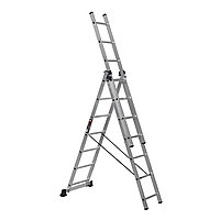 Лестница трехсекционная алюминиевая SKIPER VL3-7 (3x7шт, 205/313/428см, 150кг, ширина 48см)
