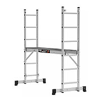 Лестница-помост алюминиевая SKIPER ЛПА 3-У (2x6шт, площадка 150х46см, выс. настила 42-140см, 304см)