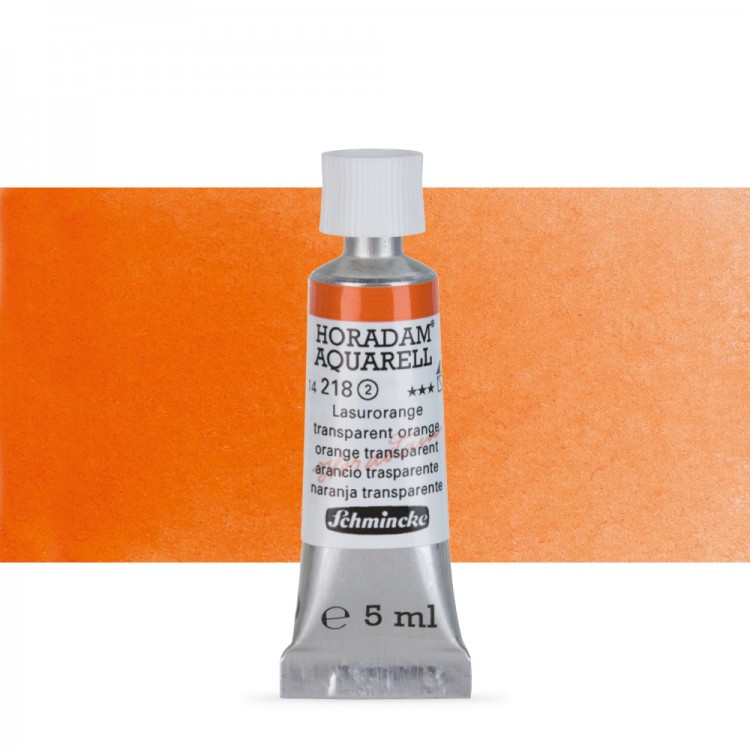 Акварель Schmincke Horadam, туба 5 мл, оранжевый прозрачный, transparent orange, №218