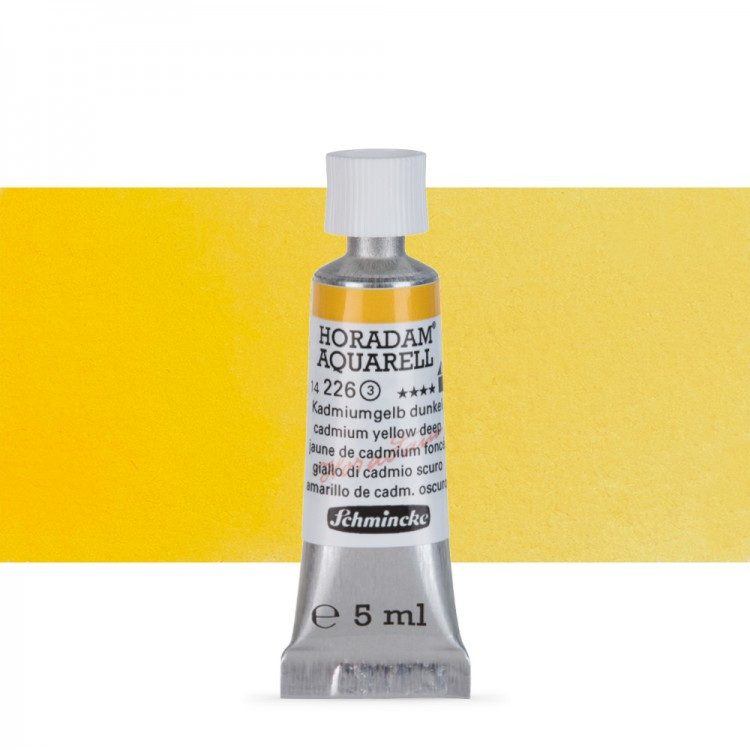 Акварель Schmincke Horadam, туба 5 мл, кадмий желтый темный, cadmium yellow deep, №226