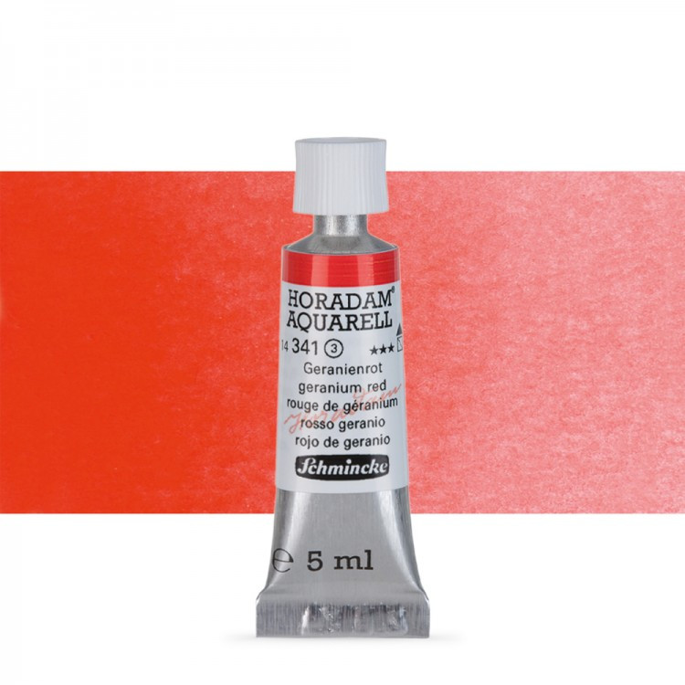 Акварель Schmincke Horadam, туба 5 мл, гераниевая, geranium red, №341