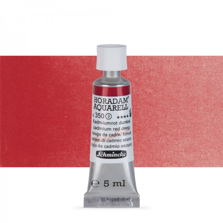 Акварель Schmincke Horadam, туба 5 мл, кадмий красный темный, cadmium red deep, №350
