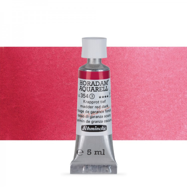Акварель Schmincke Horadam, туба 5 мл, краплак красный темный, madder red dark, №354