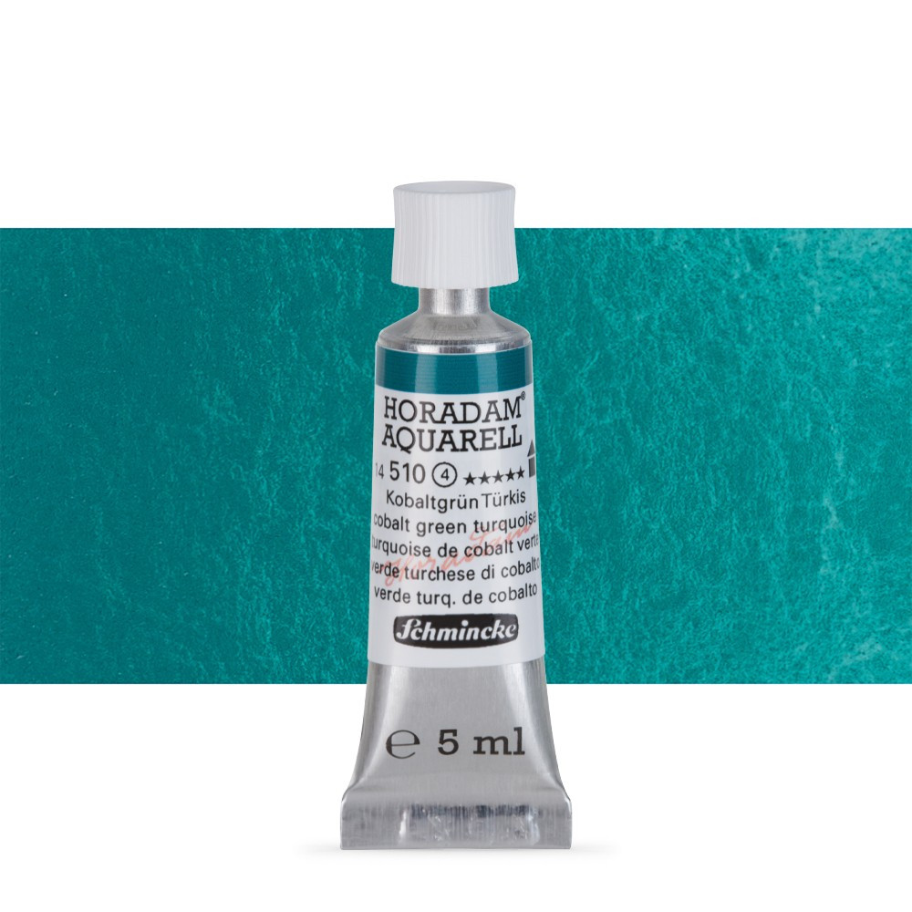 Акварель Schmincke Horadam, туба 5 мл, кобальт бирюзовый зеленый, cobalt green turquoise, №510