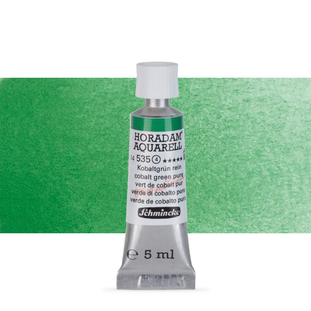 Акварель Schmincke Horadam, туба 5 мл, кобальт зеленый, cobalt green pure, №535