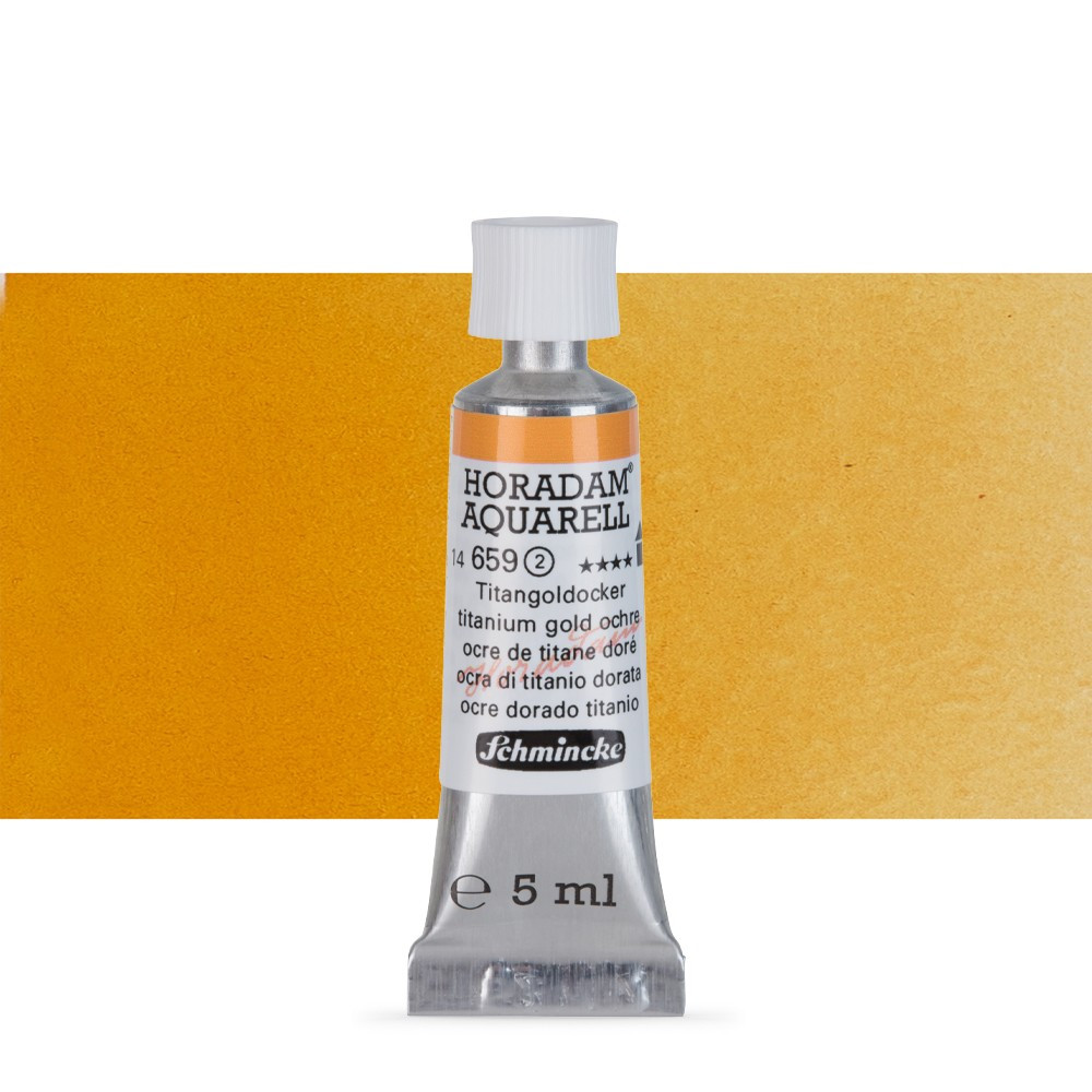 Акварель Schmincke Horadam, туба 5 мл, охра желтая натуральная, yellow raw ochre, №656