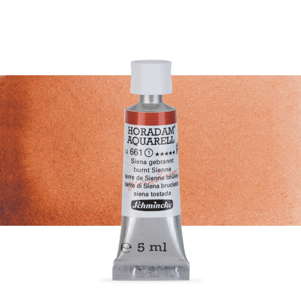 Акварель Schmincke Horadam, туба 5 мл, сиена жженая, burnt Sienna, №661