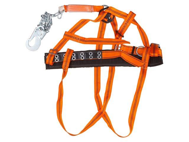 Пояс строительный лямочный ППД строп аГ (метал. цепь с амортизатором) (ООО "Потенциал") (р. М) (ПОТЕНЦИАЛ)