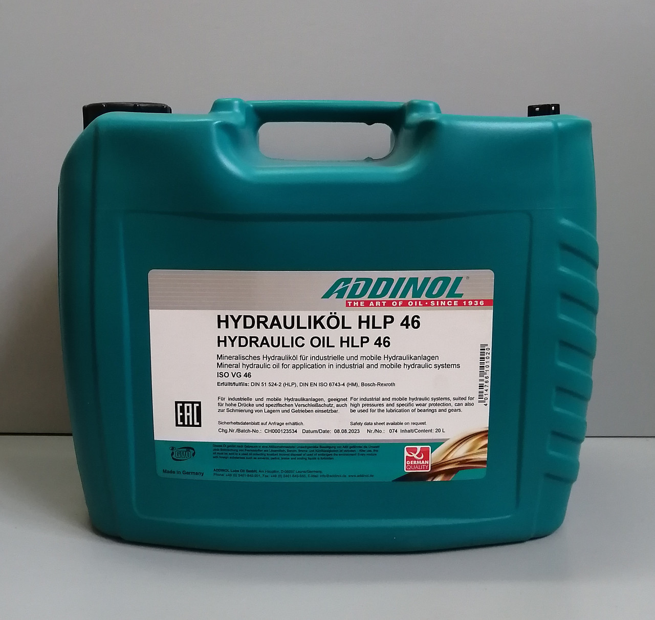 HLP 46 ADDINOL Гидравлическое масло, 20л