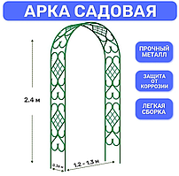 Арка садовая металлическая (узорная) 240х120х38 см (пергола)