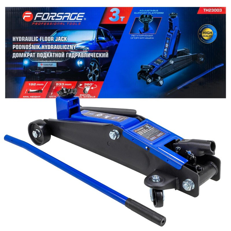 Домкрат подкатной гидравлический 3т FORSAGE F-TH23003 (h min-192мм, h ...