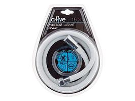 Шланг душевой, Si, 1/2" г-г 150 см, бел., a-five