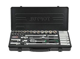 Набор головок 3/8" 6-24мм 35предм. 6гр. метал.кейс TOPTUL