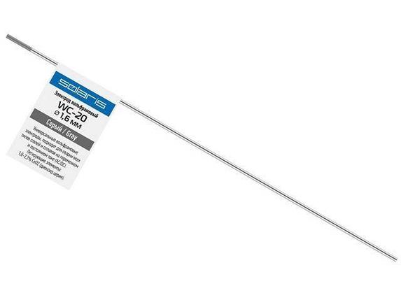 Электрод вольфрамовый серый WC-20, Ф 1,6 мм (1 шт) SOLARIS, фото 2