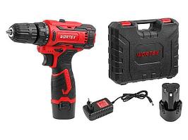 Аккум. дрель-шуруповерт WORTEX BD 1220 Li в чем. 12 В, 30 Н*м, 2х1.5 А*ч, БЗП 10 мм