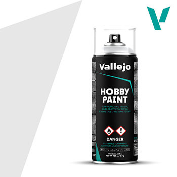 Грунт-краска в аэрозоли Hobby Paint, серый, 400 мл, Vallejo