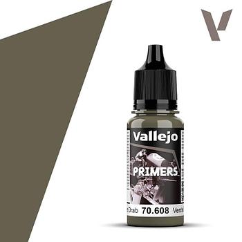 Грунт акриловый Primers US Olive Drab для моделизма, 17мл, Vallejo