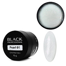 Black Professional, Гель конструирующий Pearl (жемчужный) 01, 15 мл
