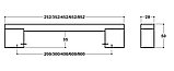 Ручка-скоба SYSTEM PH9550 400/452мм CBM матовый хром, фото 2