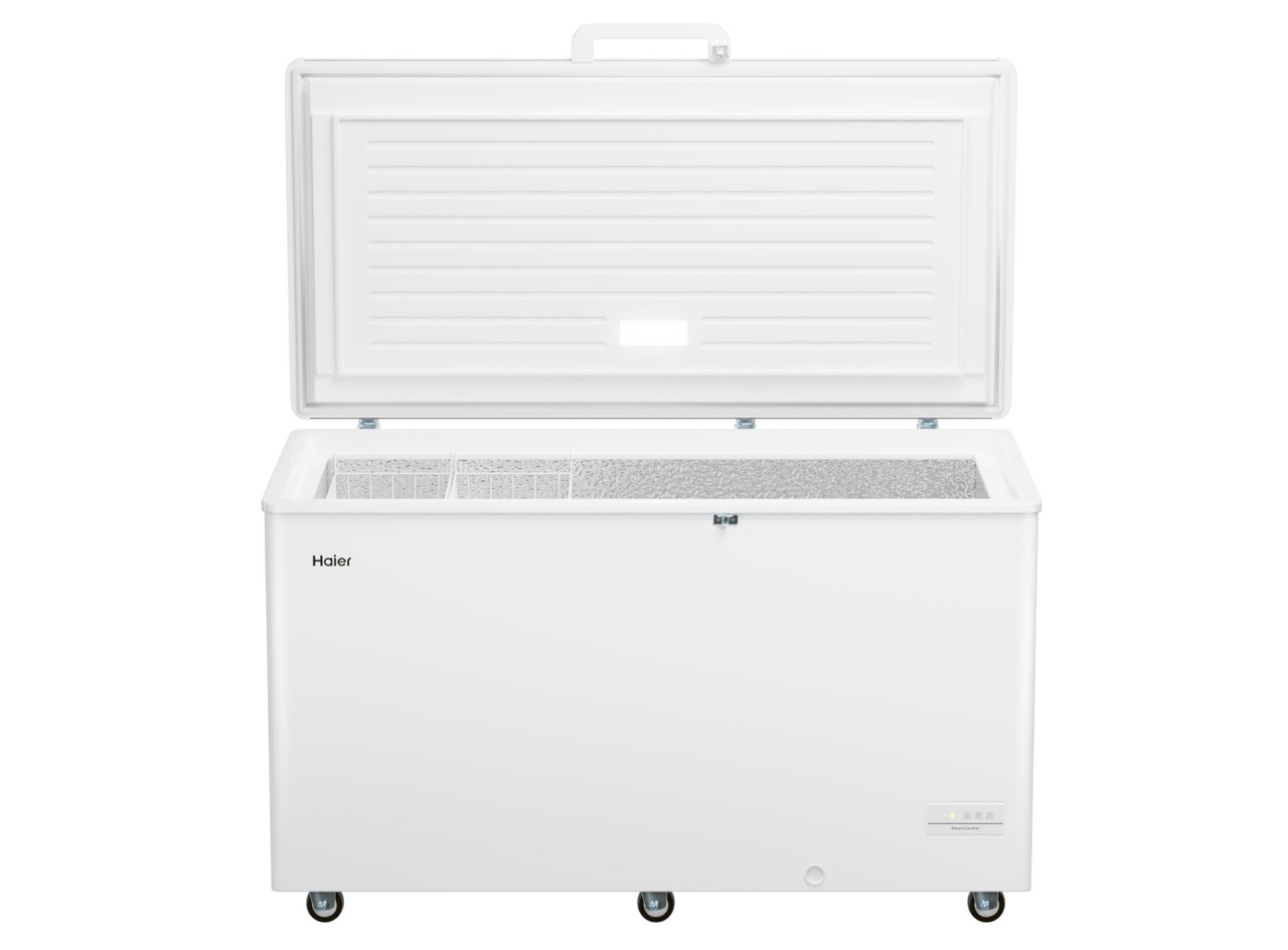 Ларь морозильный с белой крышкой HAIER HCE430RFC (-18С...-26С) суперзаморозка