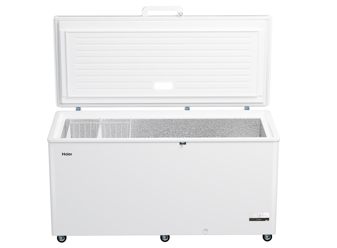 Ларь морозильный с белой крышкой HAIER HCE520RFC (-18С...-26С) суперзаморозка