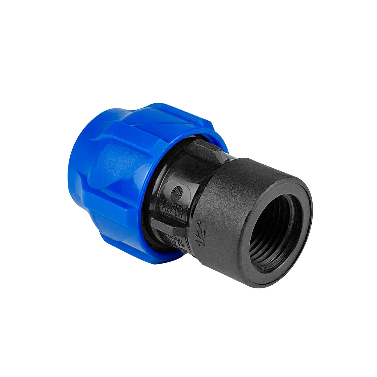 Муфта ПНД компрессионная соединительная с внутренней резьбой 20х1/2" VALFEX