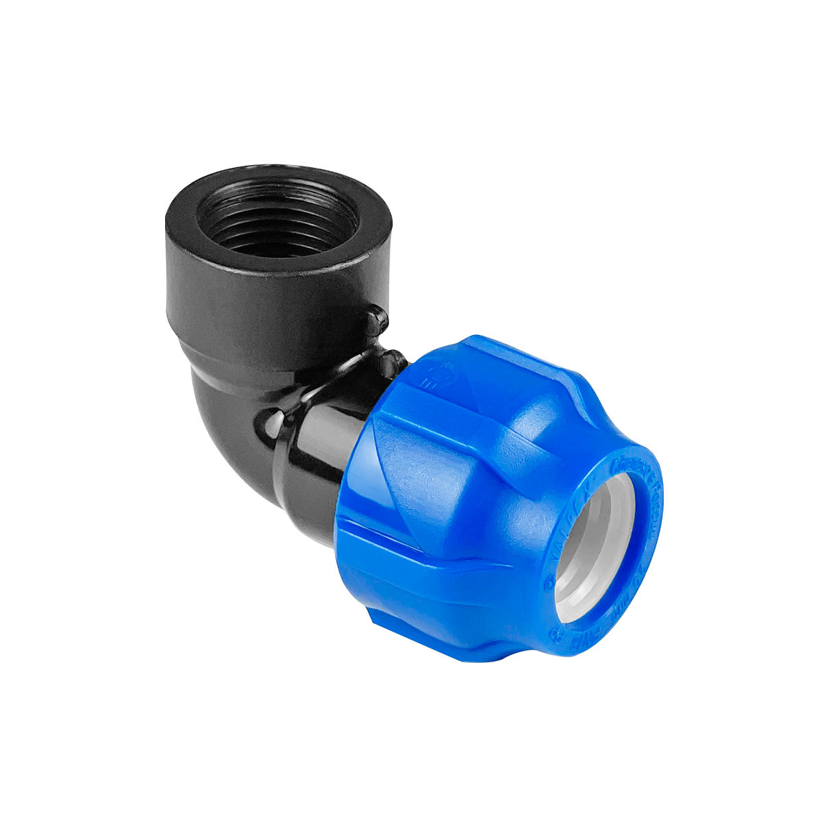 Отвод ПНД компрессионный с внутренней резьбой 25х1/2" VALFEX