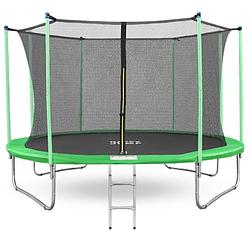 Батут Happy Jump 12ft-i PRO (374см) с внутренней сеткой и лестницей