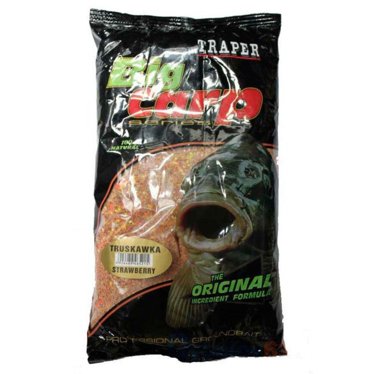Прикормка TRAPER BIG CARP 1 кг КЛУБНИКА