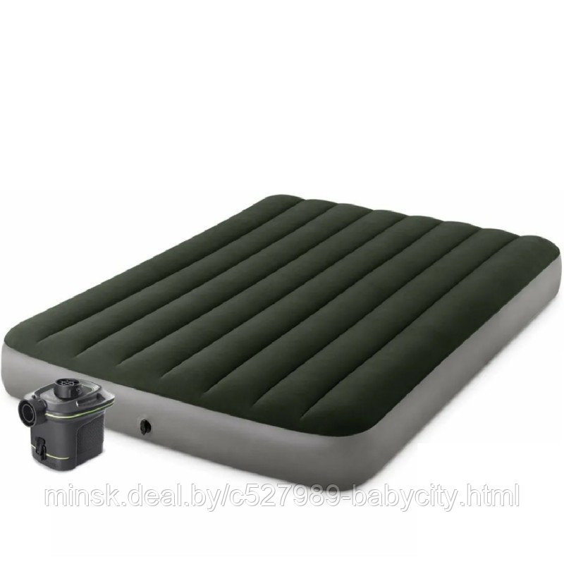 Матрас надувной с насосом Intex Standartd Prestige, 203*152*25 см (64779)
