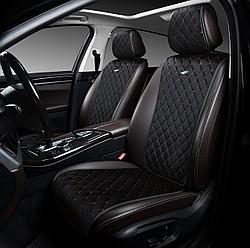 Накидки PSV Asterion PRO 2 FRONT (Черный/Отстрочка коричневая), 2 шт.